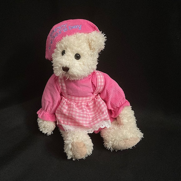 ⭐️ Vintage Fine Toy Mother’s Day Gift Teddy Bear Corduroy Dress Embroidered Hat - Picture 2 of 11
